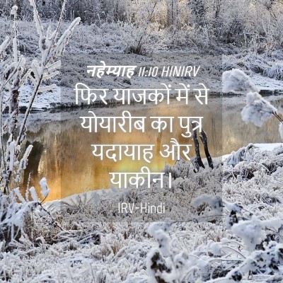 Picture 04 - नहेम्याह 11:10 HINIRV - फिर याजकों में से - Bible Verse Picture