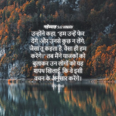 Picture 04 - नहेम्याह 5:12 HINIRV - उन्होंने कहा, “हम - Bible Verse Picture