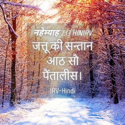 Picture 04 - नहेम्याह 7:13 HINIRV - जत्तू की सन्तान आठ - Bible Verse Picture