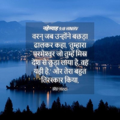 Picture 04 - नहेम्याह 9:18 HINIRV - वरन् जब उन्होंने - Bible Verse Picture