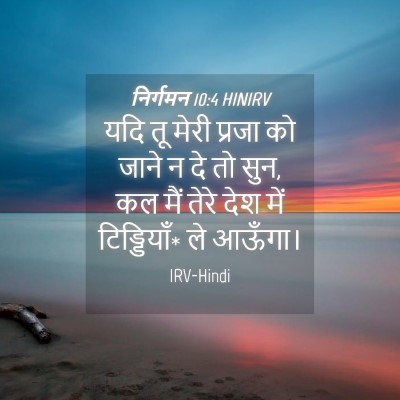 Picture 04 - निर्गमन 10:4 HINIRV - यदि तू मेरी प्रजा - Bible Verse Picture