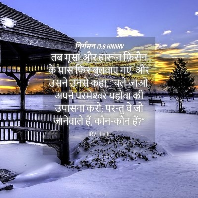 Picture 04 - निर्गमन 10:8 HINIRV - तब मूसा और हारून - Bible Verse Picture