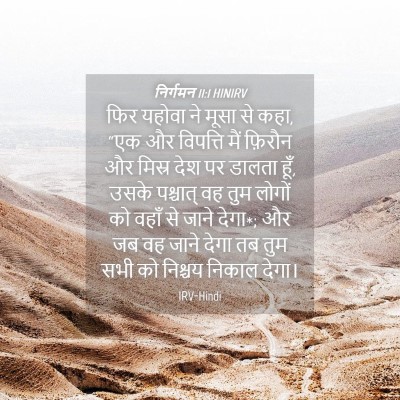 Picture 04 - निर्गमन 11:1 HINIRV - फिर यहोवा ने मूसा - Bible Verse Picture