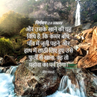Picture 04 - निर्गमन 12:11 HINIRV - और उसके खाने की यह - Bible Verse Picture