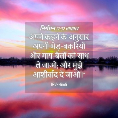 Picture 04 - निर्गमन 12:32 HINIRV - अपने कहने के - Bible Verse Picture
