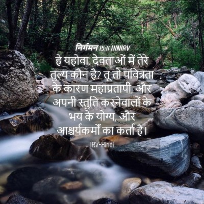 Picture 04 - निर्गमन 15:11 HINIRV - हे यहोवा, देवताओं - Bible Verse Picture