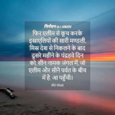 Picture 04 - निर्गमन 16:1 HINIRV - फिर एलीम से कूच - Bible Verse Picture
