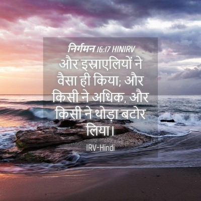 Picture 04 - निर्गमन 16:17 HINIRV - और इस्राएलियों ने - Bible Verse Picture