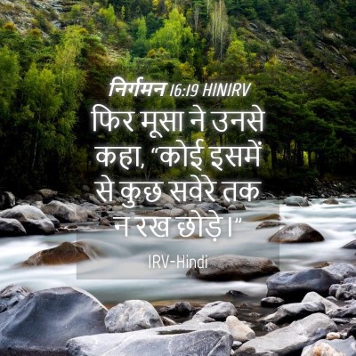 Picture 04 - निर्गमन 16:19 HINIRV - फिर मूसा ने उनसे - Bible Verse Picture