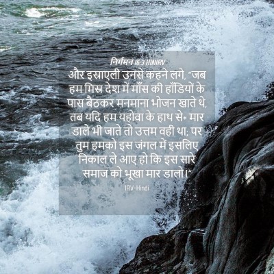 Picture 04 - निर्गमन 16:3 HINIRV - और इस्राएली उनसे - Bible Verse Picture