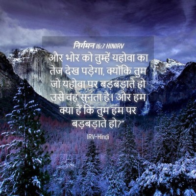 Picture 04 - निर्गमन 16:7 HINIRV - और भोर को तुम्हें - Bible Verse Picture
