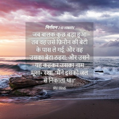 Picture 04 - निर्गमन 2:10 HINIRV - जब बालक कुछ बड़ा - Bible Verse Picture