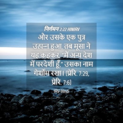 Picture 04 - निर्गमन 2:22 HINIRV - और उसके एक पुत्र - Bible Verse Picture