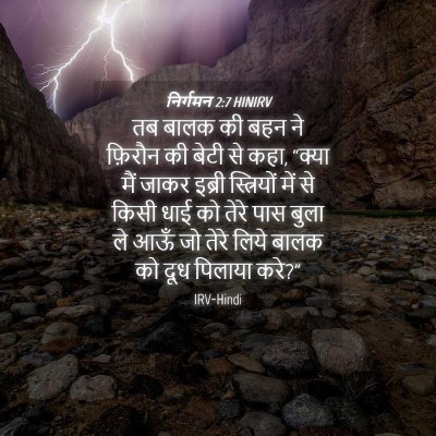 Picture 04 - निर्गमन 2:7 HINIRV - तब बालक की बहन ने - Bible Verse Picture