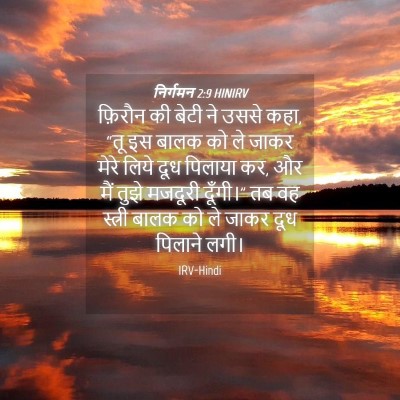 Picture 04 - निर्गमन 2:9 HINIRV - फ़िरौन की बेटी ने - Bible Verse Picture