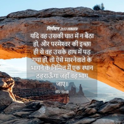 Picture 04 - निर्गमन 21:13 HINIRV - यदि वह उसकी घात में - Bible Verse Picture