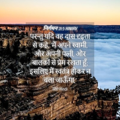 Picture 04 - निर्गमन 21:5 HINIRV - परन्तु यदि वह दास - Bible Verse Picture