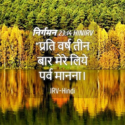 Picture 04 - निर्गमन 23:14 HINIRV - “प्रति वर्ष तीन - Bible Verse Picture