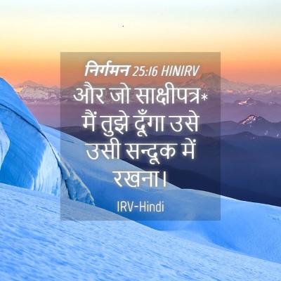 Picture 04 - निर्गमन 25:16 HINIRV - और जो साक्षीपत्र* - Bible Verse Picture