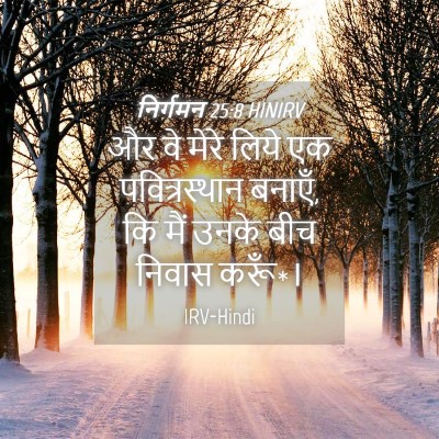 Picture 04 - निर्गमन 25:8 HINIRV - और वे मेरे लिये एक - Bible Verse Picture