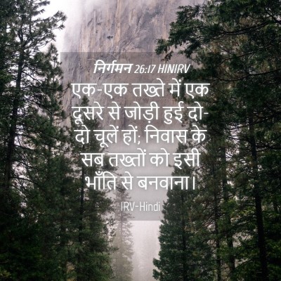 Picture 04 - निर्गमन 26:17 HINIRV - एक-एक तख्ते में एक - Bible Verse Picture
