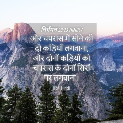 Picture 04 - निर्गमन 28:23 HINIRV - और चपरास में सोने - Bible Verse Picture