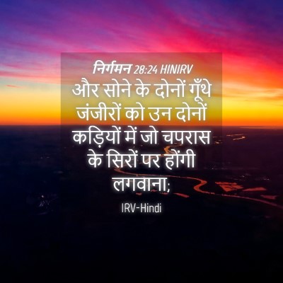 Picture 04 - निर्गमन 28:24 HINIRV - और सोने के दोनों - Bible Verse Picture