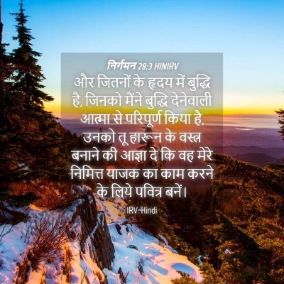 Picture 04 - निर्गमन 28:3 HINIRV - और जितनों के हृदय - Bible Verse Picture