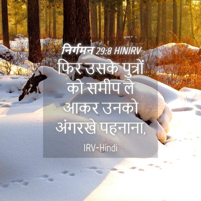 Picture 04 - निर्गमन 29:8 HINIRV - फिर उसके पुत्रों - Bible Verse Picture