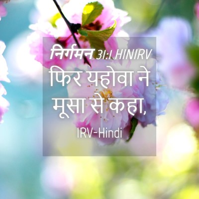 Picture 04 - निर्गमन 31:1 HINIRV - फिर यहोवा ने मूसा - Bible Verse Picture