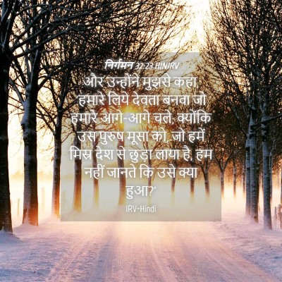 Picture 04 - निर्गमन 32:23 HINIRV - और उन्होंने मुझसे - Bible Verse Picture