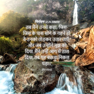 Picture 04 - निर्गमन 32:24 HINIRV - तब मैंने उनसे कहा, - Bible Verse Picture