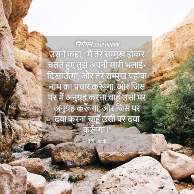 Picture 04 - निर्गमन 33:19 HINIRV - उसने कहा, “मैं तेरे - Bible Verse Picture