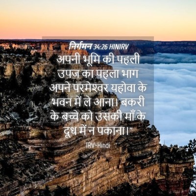 Picture 04 - निर्गमन 34:26 HINIRV - अपनी भूमि की पहली - Bible Verse Picture