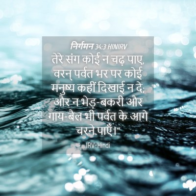 Picture 04 - निर्गमन 34:3 HINIRV - तेरे संग कोई न चढ़ - Bible Verse Picture