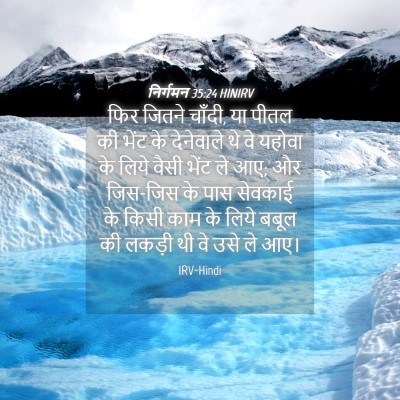 Picture 04 - निर्गमन 35:24 HINIRV - फिर जितने चाँदी, या - Bible Verse Picture