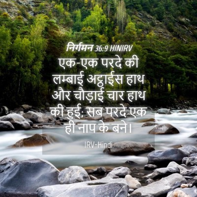 Picture 04 - निर्गमन 36:9 HINIRV - एक-एक परदे की - Bible Verse Picture