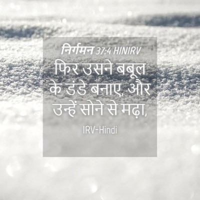 Picture 04 - निर्गमन 37:4 HINIRV - फिर उसने बबूल के - Bible Verse Picture