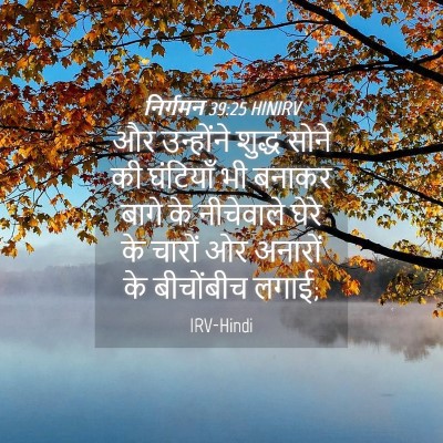 Picture 04 - निर्गमन 39:25 HINIRV - और उन्होंने शुद्ध - Bible Verse Picture
