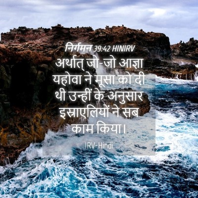 Picture 04 - निर्गमन 39:42 HINIRV - अर्थात् जो-जो - Bible Verse Picture