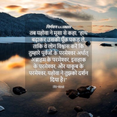 Picture 04 - निर्गमन 4:4 HINIRV - तब यहोवा ने मूसा से - Bible Verse Picture