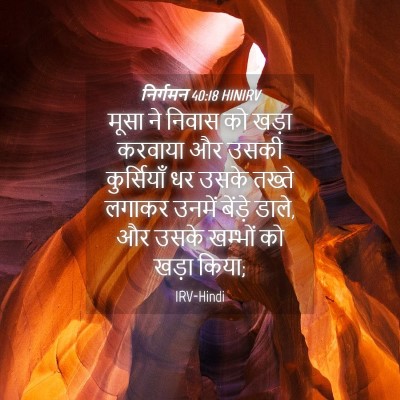 Picture 04 - निर्गमन 40:18 HINIRV - मूसा ने निवास को - Bible Verse Picture