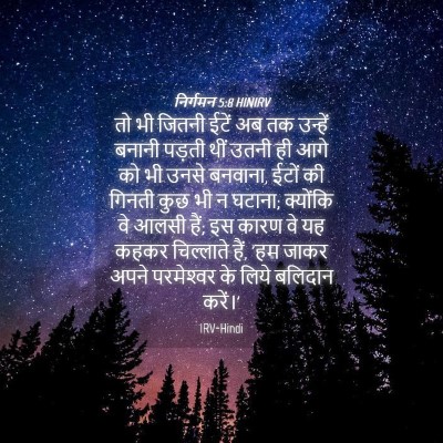 Picture 04 - निर्गमन 5:8 HINIRV - तो भी जितनी ईटें अब - Bible Verse Picture