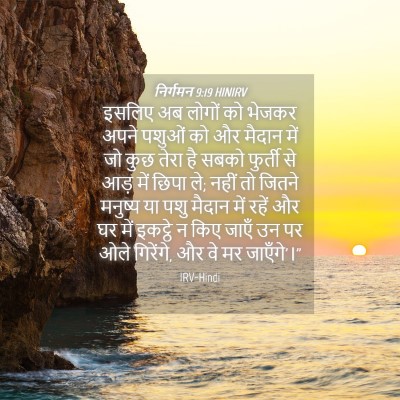 Picture 04 - निर्गमन 9:19 HINIRV - इसलिए अब लोगों को - Bible Verse Picture
