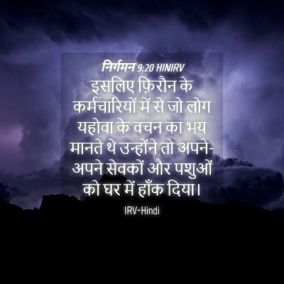 Picture 04 - निर्गमन 9:20 HINIRV - इसलिए फ़िरौन के - Bible Verse Picture