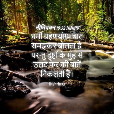 Picture 04 - नीतिवचन 10:32 HINIRV - धर्मी ग्रहणयोग्य - Bible Verse Picture