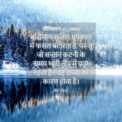 Picture 04 - नीतिवचन 10:5 HINIRV - बुद्धिमान सन्तान - Bible Verse Picture