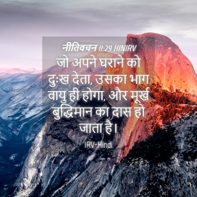 Picture 04 - नीतिवचन 11:29 HINIRV - जो अपने घराने को - Bible Verse Picture