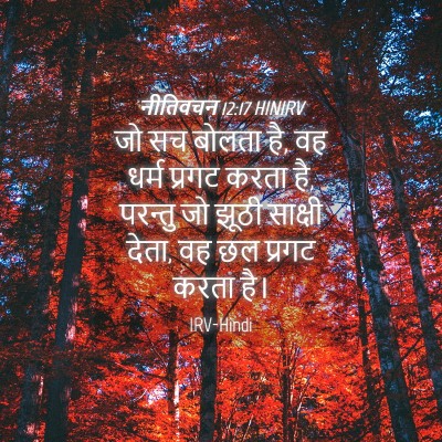 Picture 04 - नीतिवचन 12:17 HINIRV - जो सच बोलता है, वह - Bible Verse Picture
