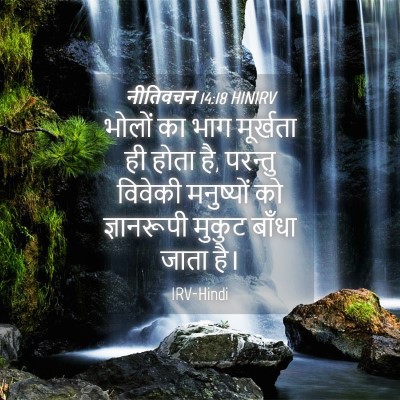 Picture 04 - नीतिवचन 14:18 HINIRV - भोलों का भाग - Bible Verse Picture